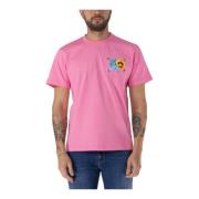 BARROW Logo Unisex Crewneck T-Shirt Pink, Herr