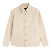 A.P.C. Herrarnas avslappnade skjorta - Blå Beige, Herr