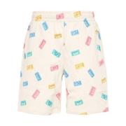 ICECREAM Tryckta bomull Bermuda shorts Beige, Herr