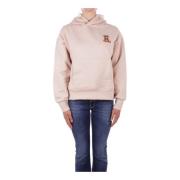 BARROW Sand Hoodie med Frontlogo Beige, Dam