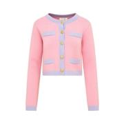 LOVESHACKFANCY Elegant Elif Cardigan i Peony Pink, Dam