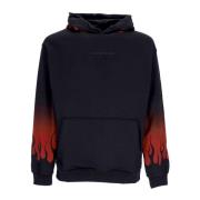 VISION OF SUPER Flames Hoodie Svart/Röd Black, Herr