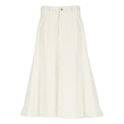 A.P.C. Ivory Bomullkjol med Fickor Beige, Dam