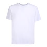 Herno Vit Crew Neck T-shirt för Män White, Herr