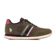 U.S. Polo Assn. Stiliga Sneakers i Premiumläder Green, Herr