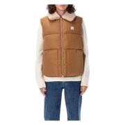 A.P.C. Mörk Beige Teddy Vest Ytterkläder Beige, Herr