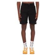 BARROW Canvas Patch Shorts Black, Herr