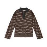 MALIPARMI Lucky Pois Jacquard Sweater Gray, Dam