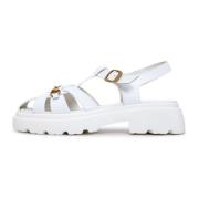 Cesare Gaspari Urban Classic Plattforms Sandaler - Vit White, Dam