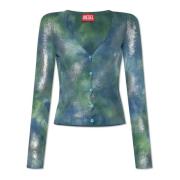 Diesel Cardigan M-Isotta Green, Dam