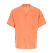 MSGM Short Sleeve Shirts Orange, Herr