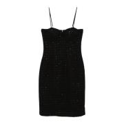 ROTATE Birger Christensen Midi Bouclé Klänning Black, Dam