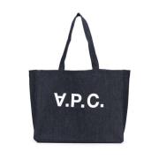 A.P.C. Indigo Borsa - Stilren och kompakt väska Blue, Herr