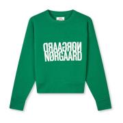 Mads Nørgaard Grön Oversized Sweatshirt Tilvina Stil Green, Dam