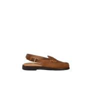 Sebago Suede Chanel Sandaler Brown, Dam