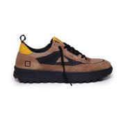 D.A.T.E. Brun Svart Mocka Gummisneakers Brown, Herr