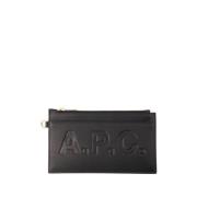 A.P.C. Svart Syntetisk Marknad Clutch Black, Dam