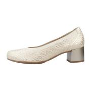 PITILLOS Fantasi Hål Häl Pumps Beige, Dam