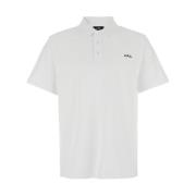 A.P.C. Vit Polotröja med Logobrodyr White, Herr