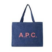 A.P.C. Bomull axelremsvskor Blue, Dam