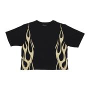 VISION OF SUPER Flames Tee Svart/off White Black, Dam