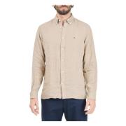 Tommy Hilfiger Linneskjorta Beige, Herr