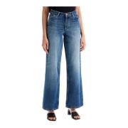 A.P.C. Bredskuren Elisabeth jeans i indigo denim Blue, Dam