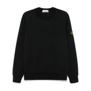 Stone Island Stilig Nero Sweatshirt för Män Black, Herr