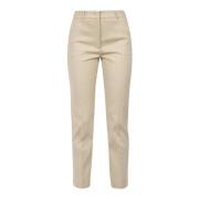 Max Mara Weekend Gabardine Straight Leg Byxor Beige, Dam