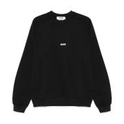 MSGM Herr Nero Sweatshirt Ss25 Black, Herr