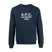 A.P.C. Sweatshirts Blue, Herr