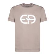 Emporio Armani Kortärmad bomullsblandad T-shirt Beige, Herr