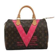 Louis Vuitton Vintage Pre-owned Canvas handvskor Brown, Dam