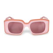 JW Anderson Rosa Gradient Oversized Solglasögon Pink, Dam