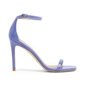 Stuart Weitzman Kurvig Sandal Höj Skospelen Blue, Dam