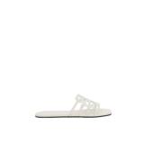 Loewe Vita Anagram Slide Sandaler White, Dam