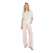 Marie Méro Vit Stickad Pullover med Lurex White, Dam