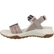 Geox Stiliga platta sandaler med grepp Gray, Dam