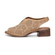 Cesare Gaspari Klassiska Blockklack Sandaler Brown, Dam