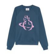 Vivienne Westwood Indigo Blue Crew Neck Sweater Blue, Herr