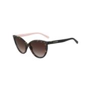 Love Moschino Stiliga UV-skydd Acetate Solglasögon Brown, Dam