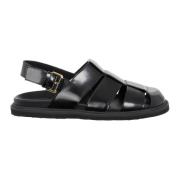 Moschino Justebara rem sandaler, enfärgade Black, Dam