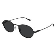 Saint Laurent Retro Ovala Solglasögon i Svart Black, Unisex