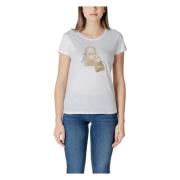 Liu Jo Vit Tryckt Bomull T-shirt White, Dam