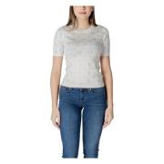 Guess Vit Rund Hals T-shirt White, Dam