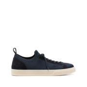 Doucal's Marin Stickad Strumpa-Sneakers Blue, Herr