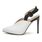 Cesare Gaspari Kontrast Slingback Stilettos Celestia - Vit White, Dam