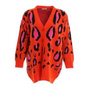 Cesare Gaspari Oversized Cardigan - Orange Orange, Dam