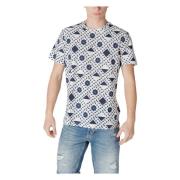 Antony Morato Geometriskt Mönster Bomull T-shirt Blue, Herr