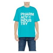 PHARMACY INDUSTRY Turkos Print Herr T-shirt Blue, Herr